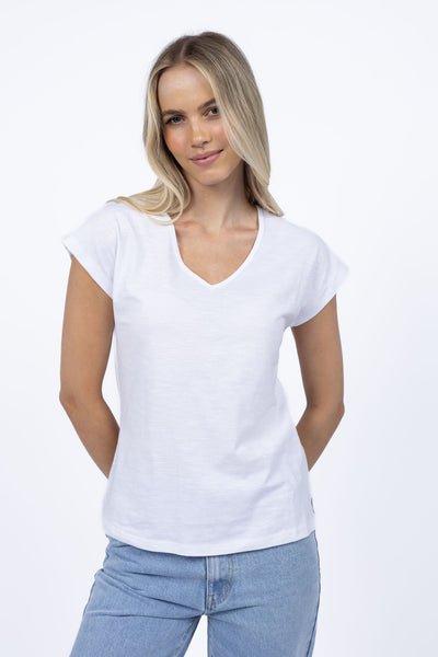 Humidity Must Have V Neck - White