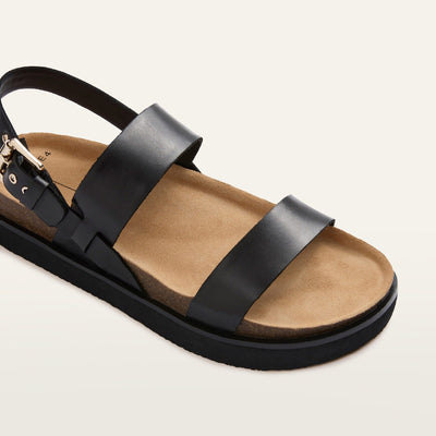 side of frankie4 hunter black sandals