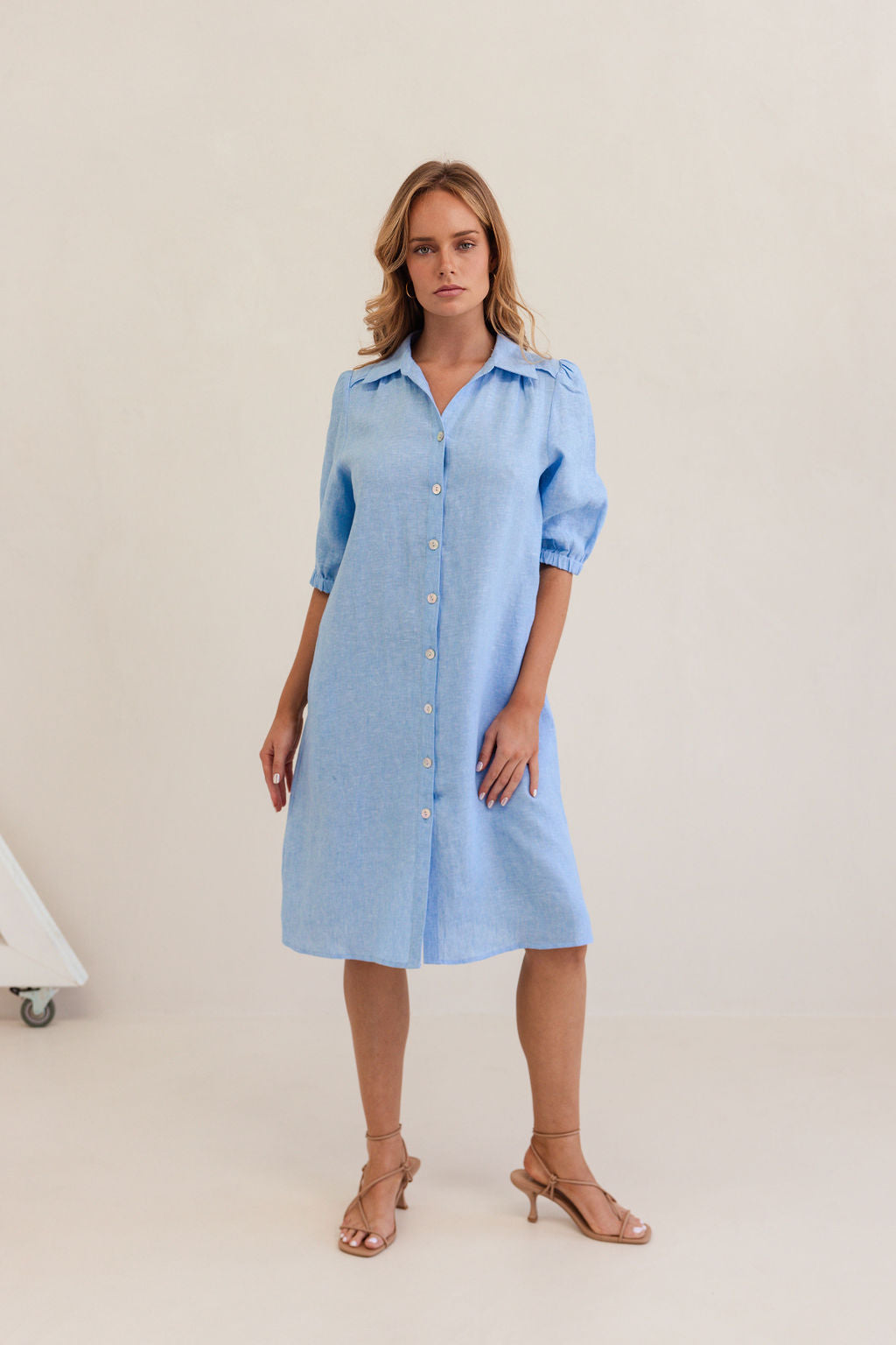 Kaleido K101C Collared Dress - Chambray