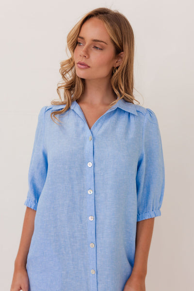 Kaleido K101C Collared Dress - Chambray