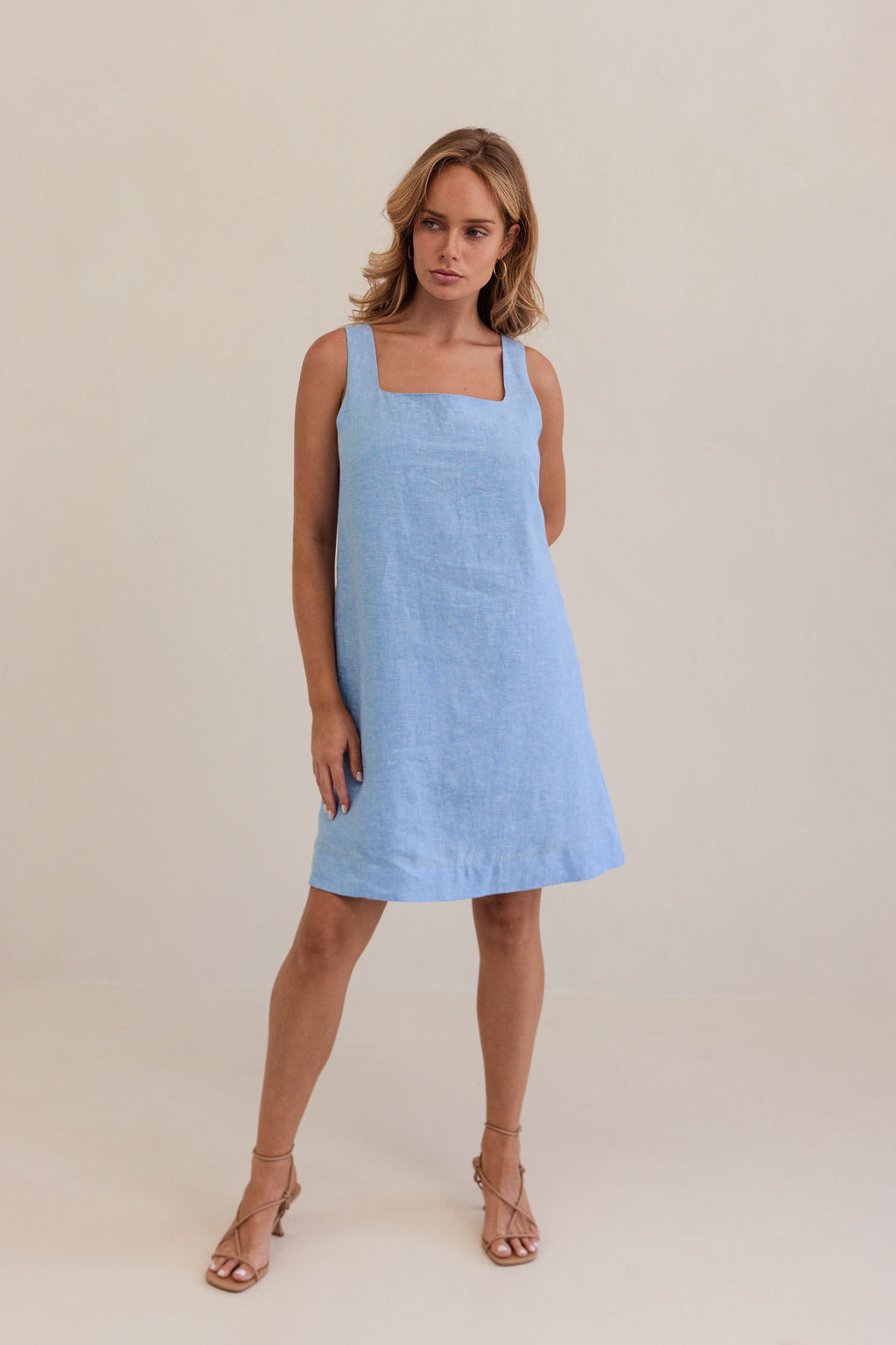 Kaleido K102C Square Nk Shift Dress - Chambray