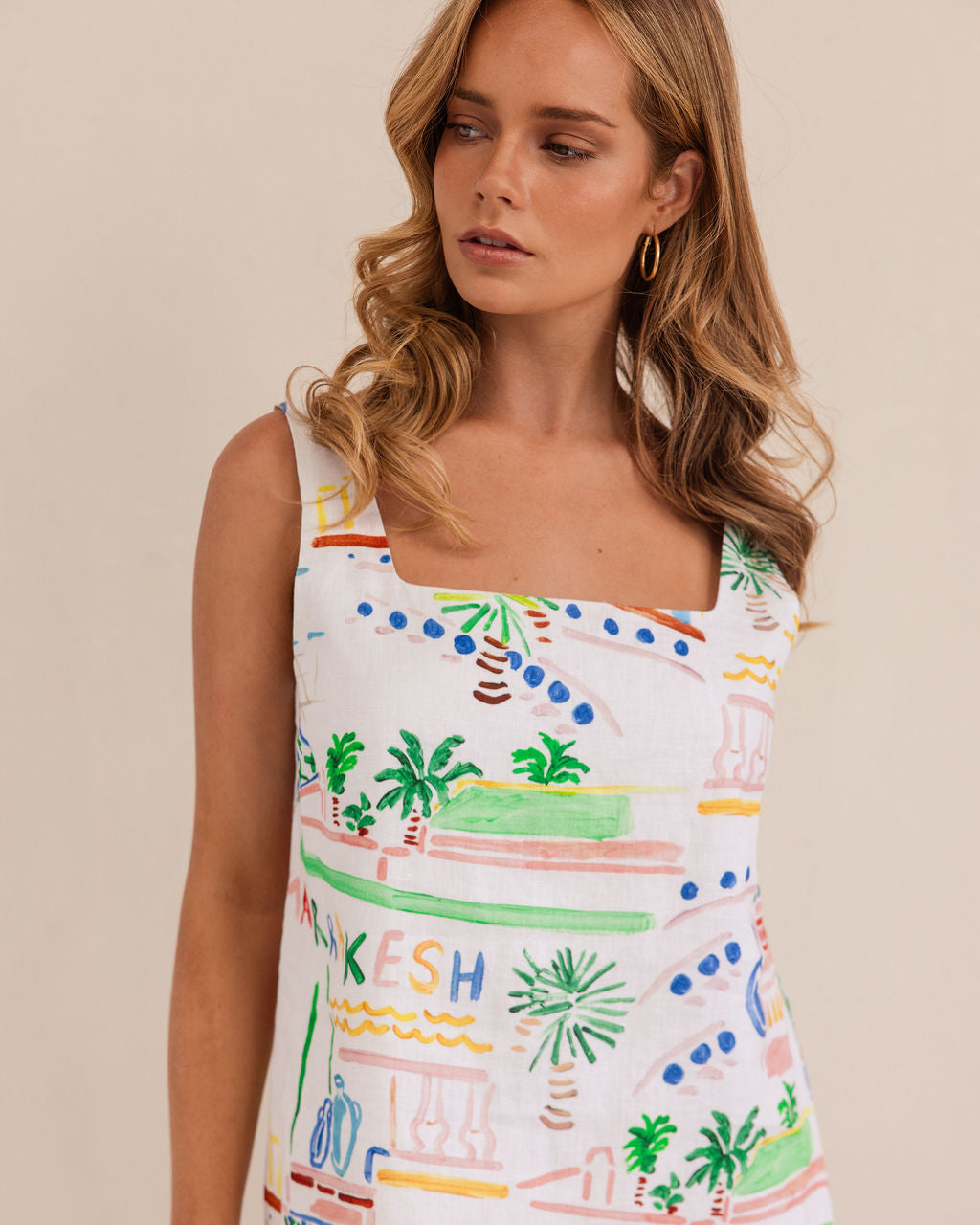 Kaleido K74 Square Nk Shift Dress - Marrakesh