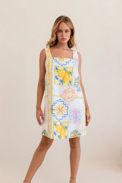 Kaleido K83 Square Nk Shift Dress - Amalfi Dreams