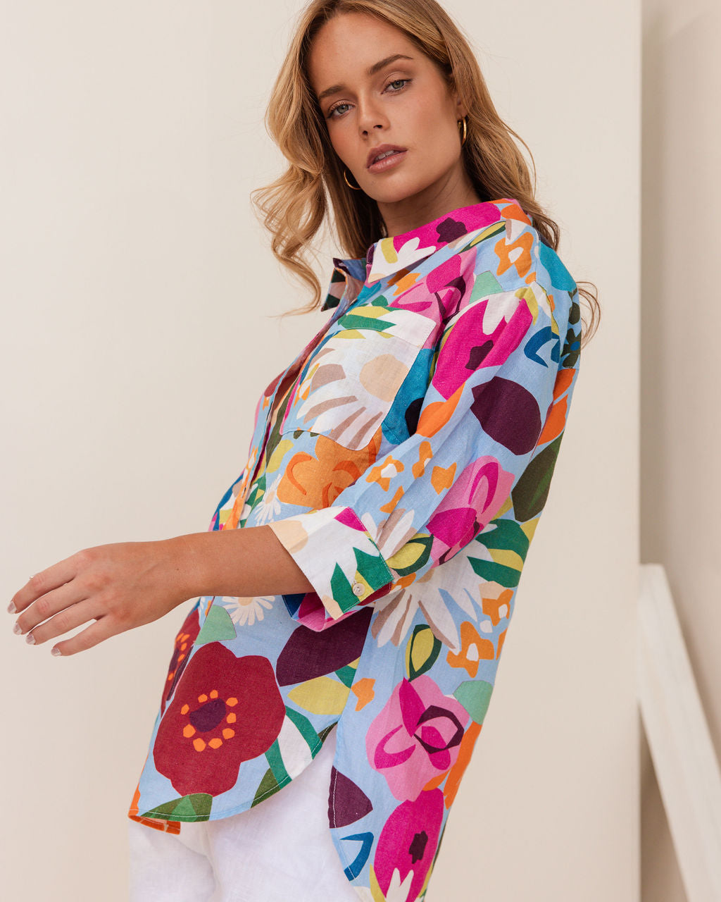 Kaleido K89 3/4 Sleeve Shirt - Bloom Burst