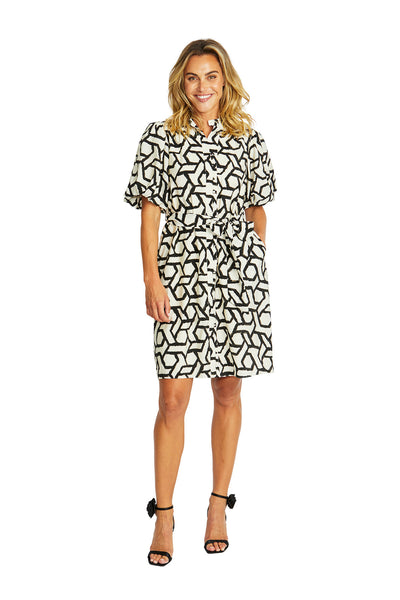 Ping Pong Camille Balloon Slv Dress - Camille Print