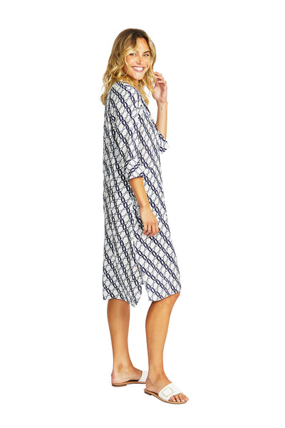 Ping Pong Shirt Dress - Chain Print