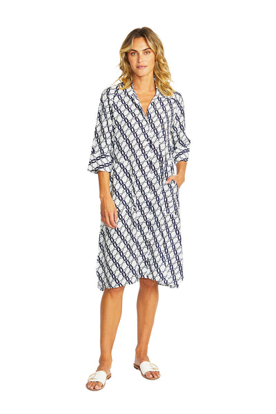 Ping Pong Shirt Dress - Chain Print