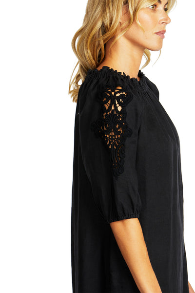 Ping Pong Jojo Lace Trim Dress - Black