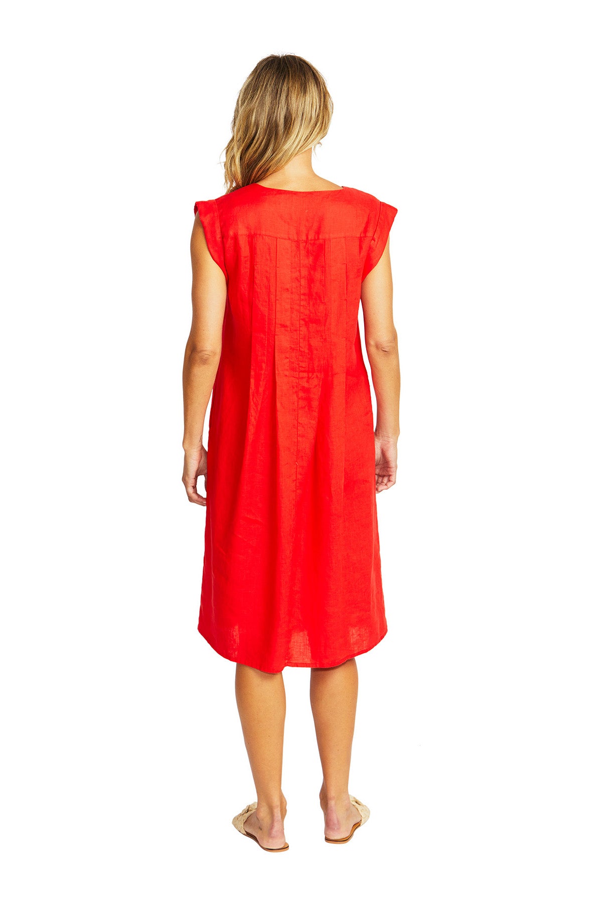 Ping Pong Maria Pintuck Dress - Poppy