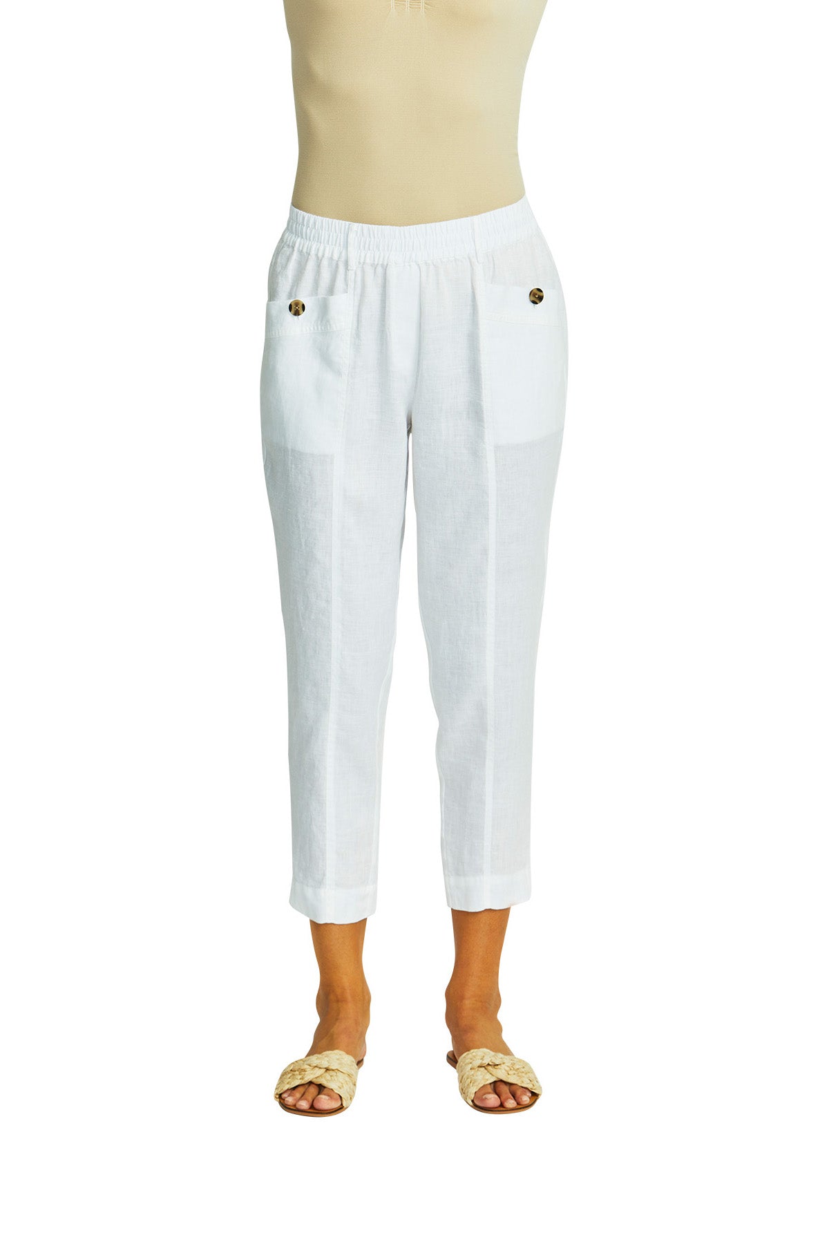 Ping Pong Ava Pull On Pant - White