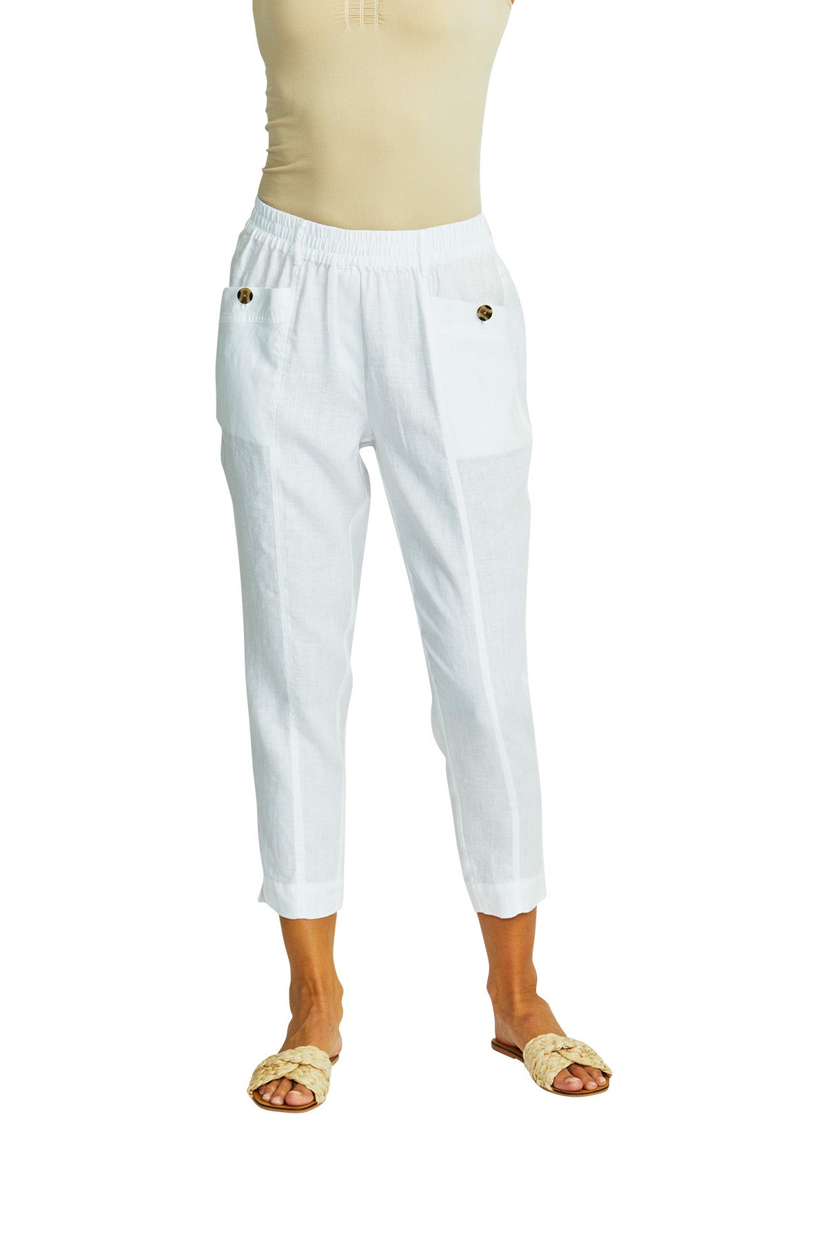 Ping Pong Ava Pull On Pant - White