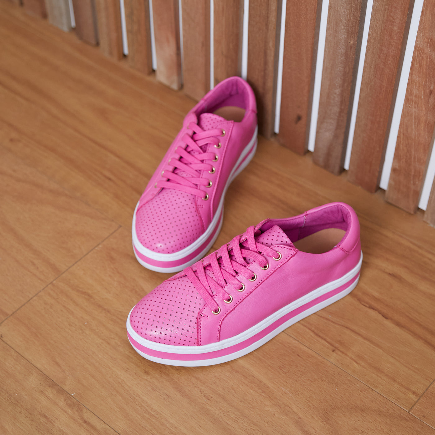 Hot Pink Sneakers alfie and evie paradise sneakers