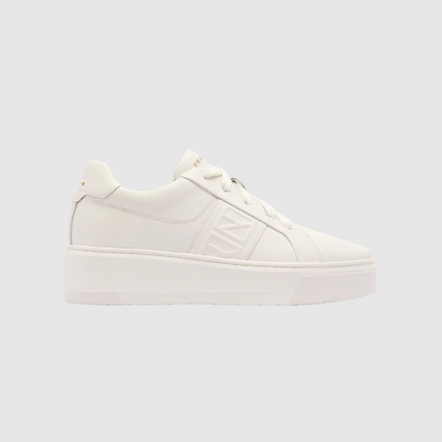 White sneaker on a light gray background