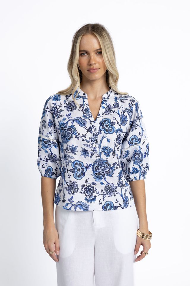 Humidity HS25224 Rosa Blouse - Jardn Print