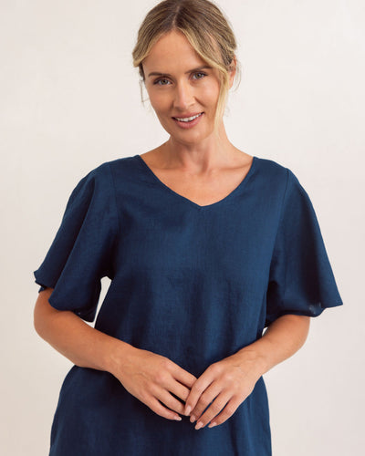 See Saw SS344N Flutter Sl Dress - Navy