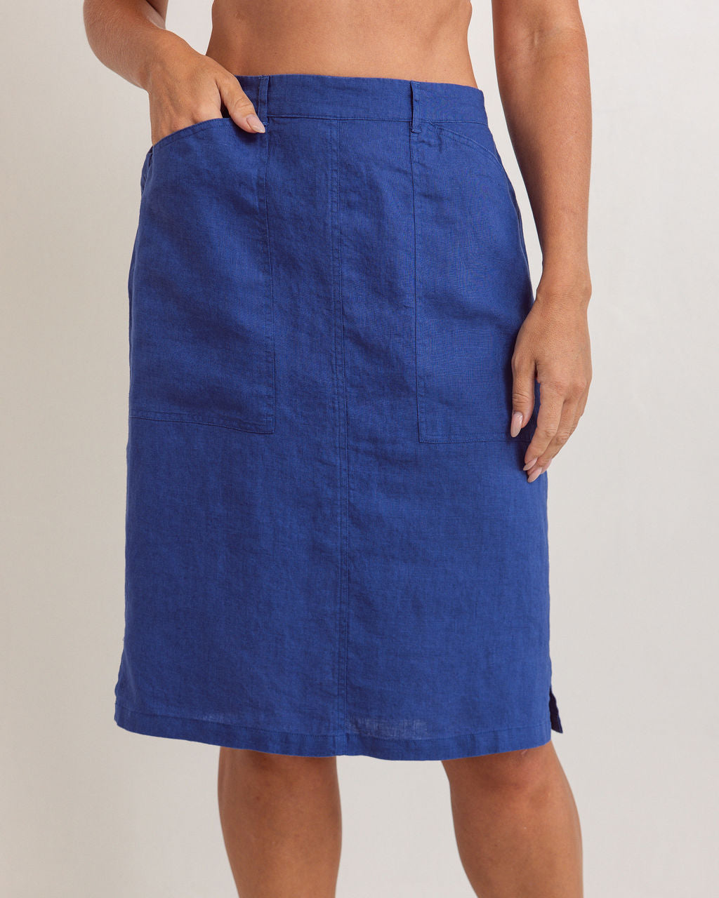 See Saw SS353D 2 Pkt Skirt - Denim