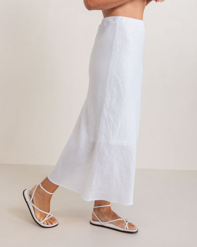 See Saw SS355W Bias Slip Skirt - White