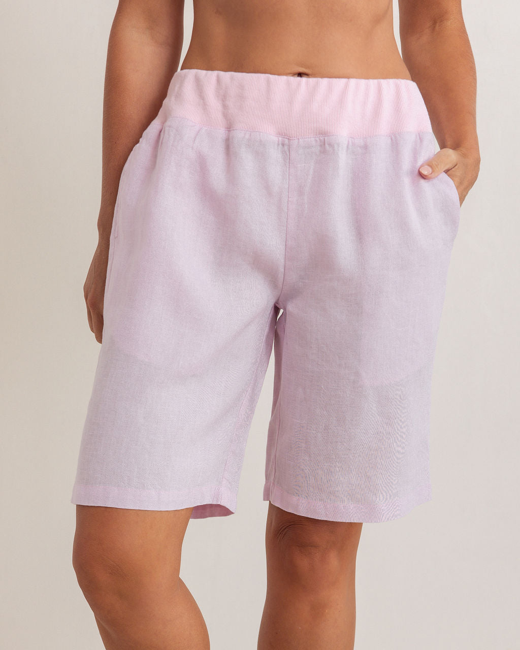 See Saw SS356K Rib 2 Pkt Short - Pink