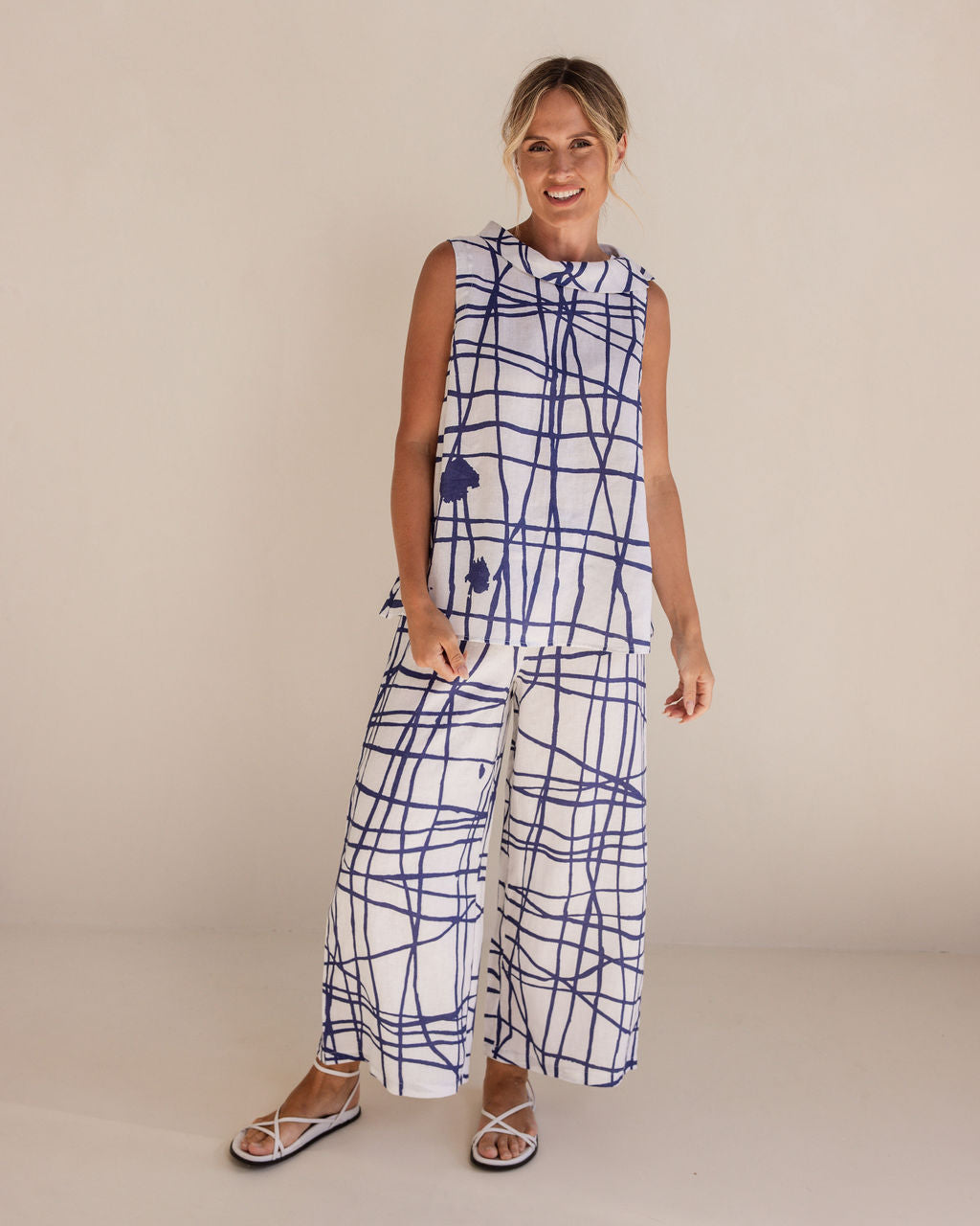 See Saw SS410D/W Palazzo Pant - Denim White