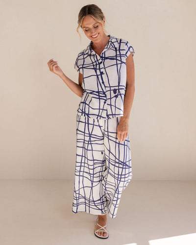 See Saw SS403D/W Ext Sleeve Shirt - Denim White