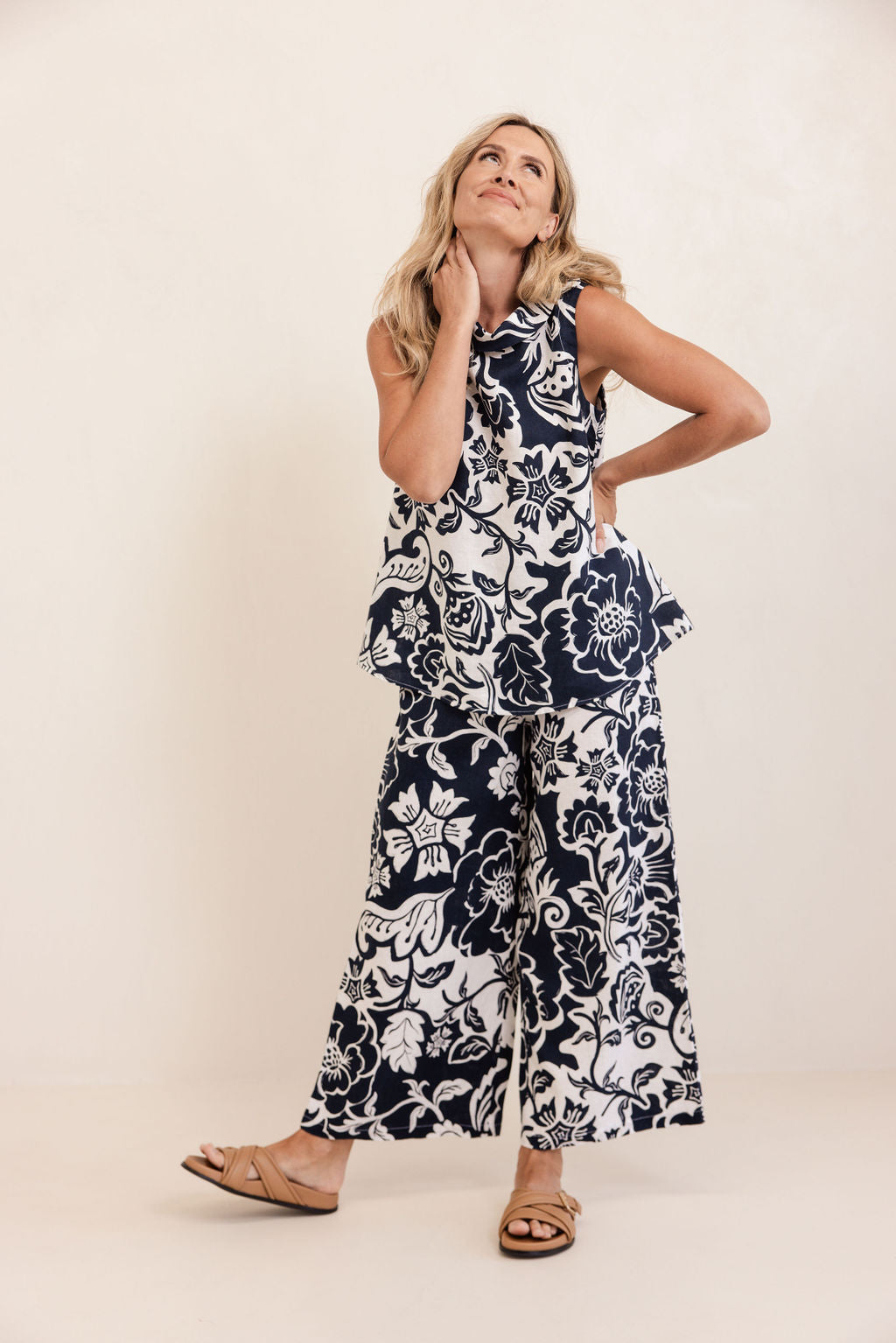 See Saw SS413N Cowl Swing Top - Navy Vine