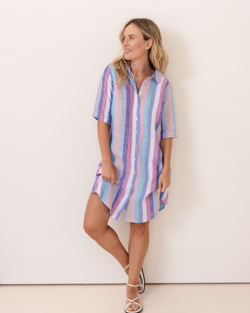 See Saw SS457D/P Shirtmaker - Denim Pink Multi