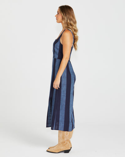 Sass Cailee Midi Dress - Navy Stripe