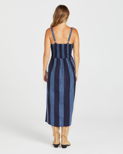 Sass Cailee Midi Dress - Navy Stripe