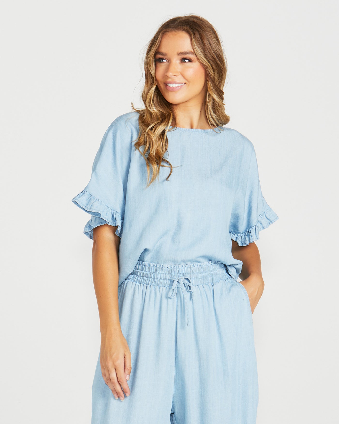 Sass Davie Top - Chambray