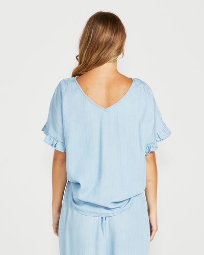 Sass Davie Top - Chambray