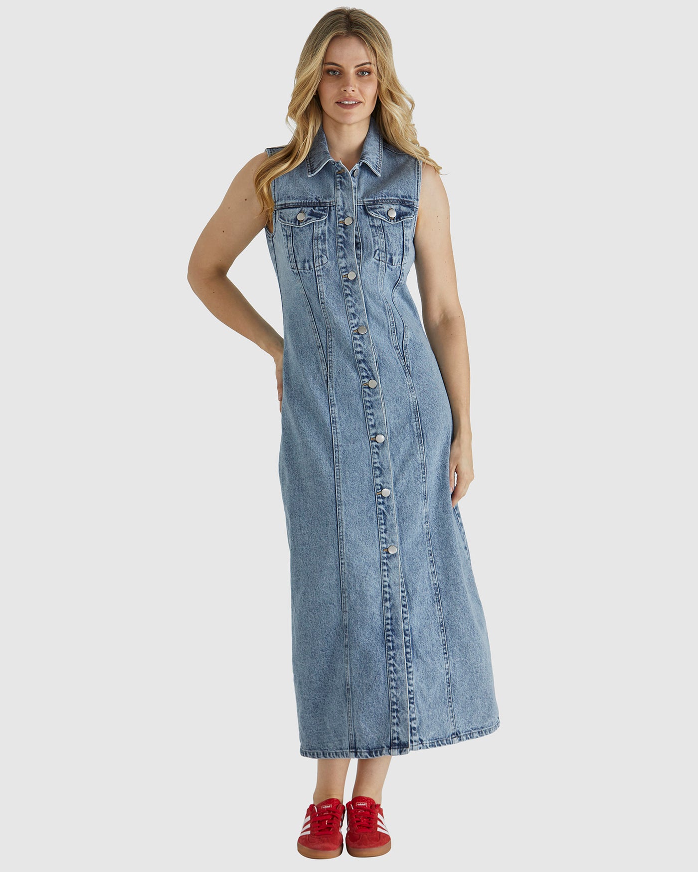 Sass Jordon Dress - Acid Wash