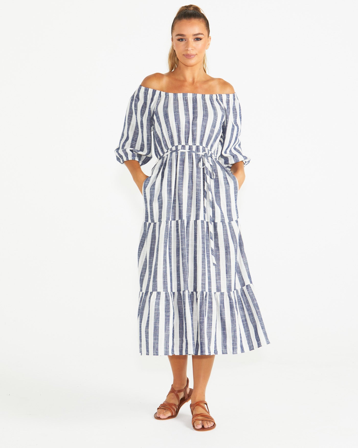 Sass Harley Midi Dress - Stripe