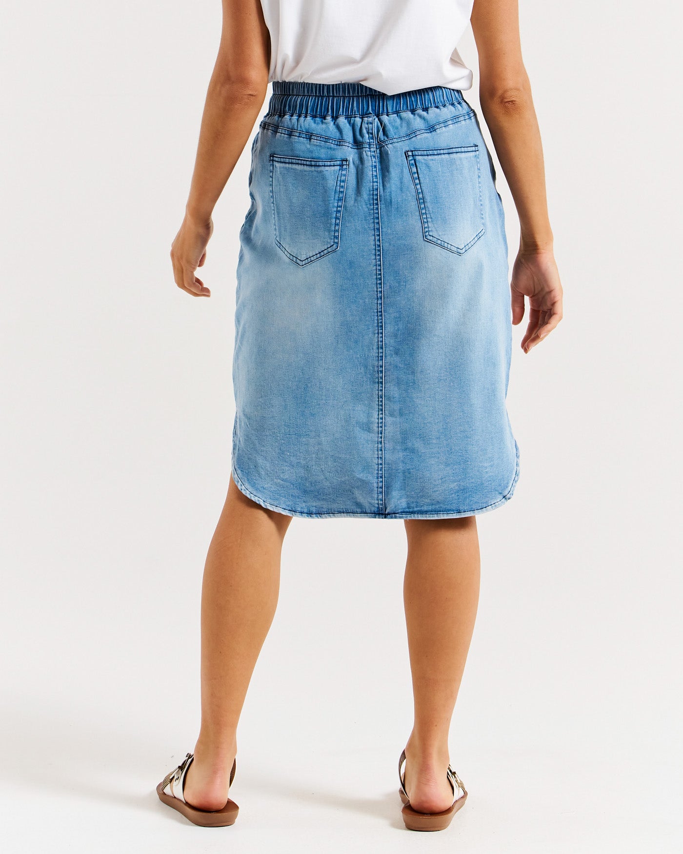 Betty Basics Alina Denim Skirt - Denim Blue