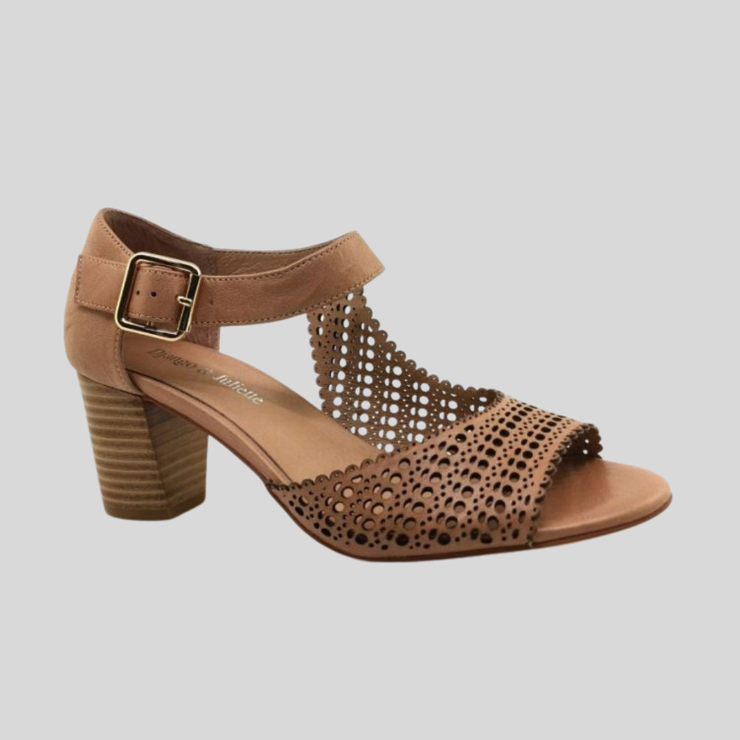 womens tan heels by django and juliette