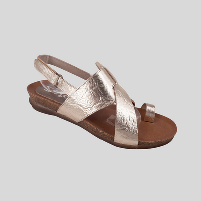 metallic champayne sandals 