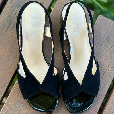 Chrissie Scott - Black Suede/Black Patent