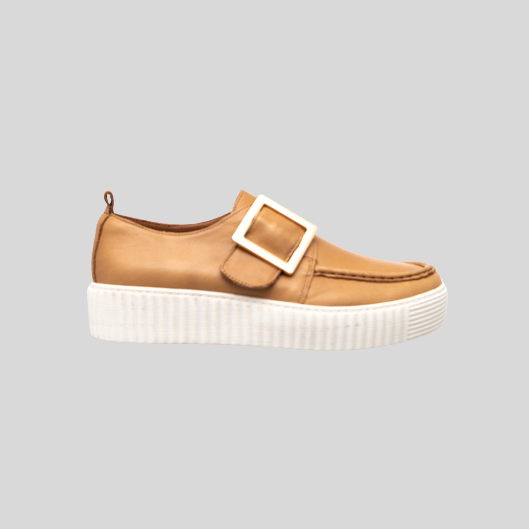 platform sneakers camel