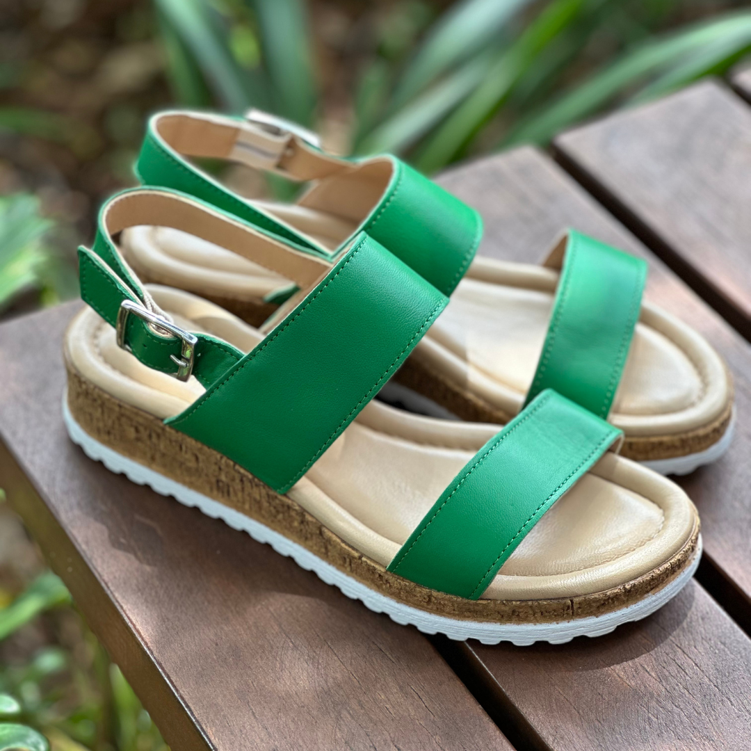 green sandals