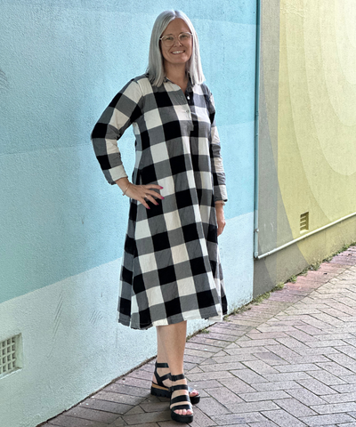 Imagine Lolita Cotton Dress - Onyx Check