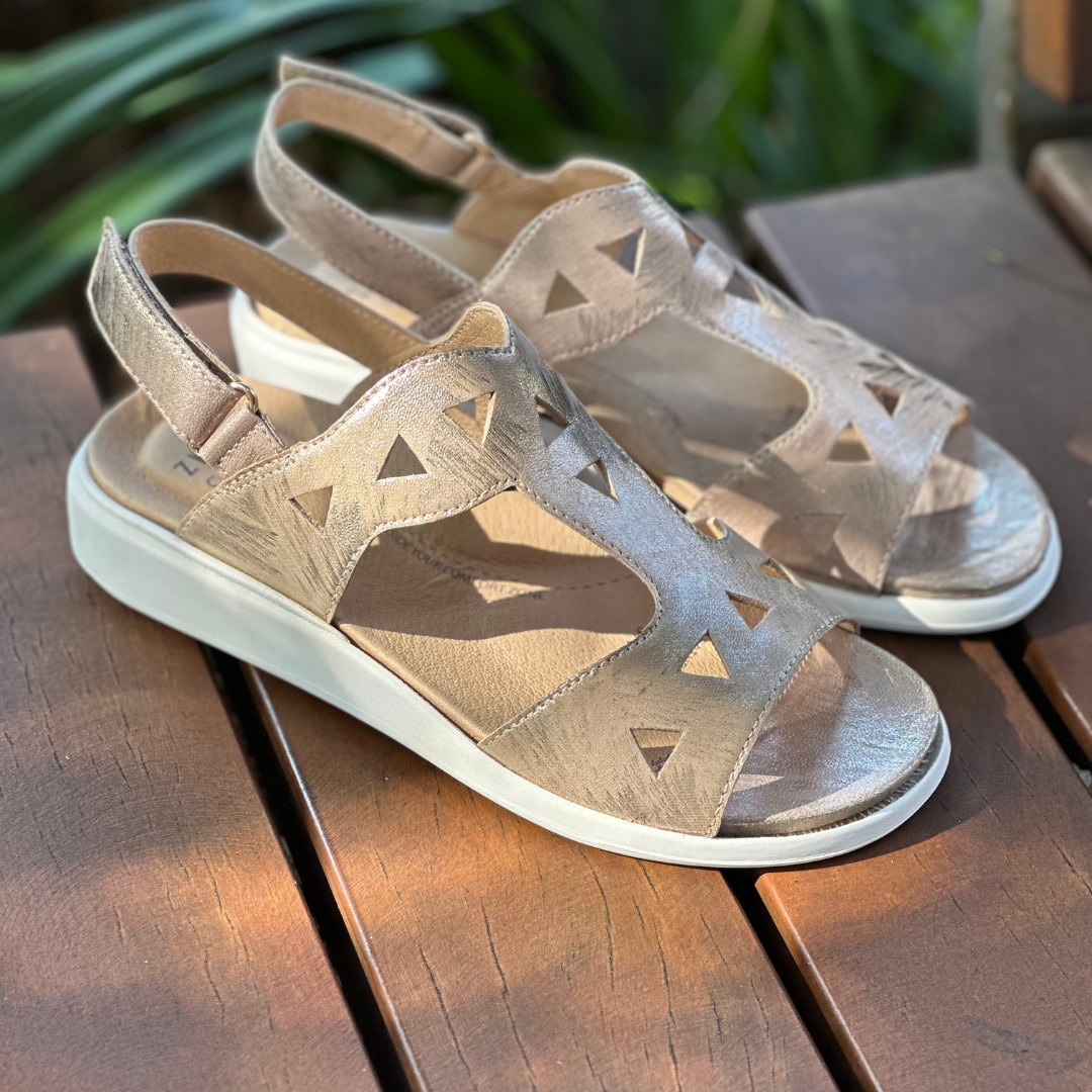 Ziera Islando Platino Gold Scratch Orthotic Friendly Sandals Ziera Islando Platino Gold Scratch Orthotic Friendly Sandals