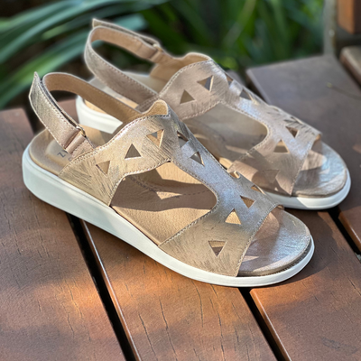 ziera gold sandals