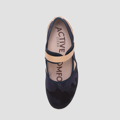 Ziera navy neoprene mary jane style extra wide shoe