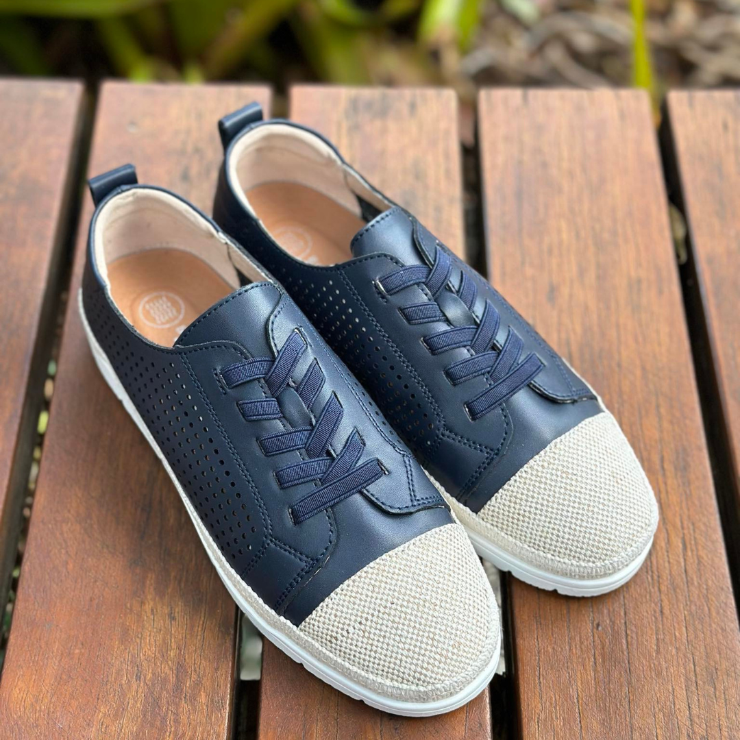 navy slip on sneakers