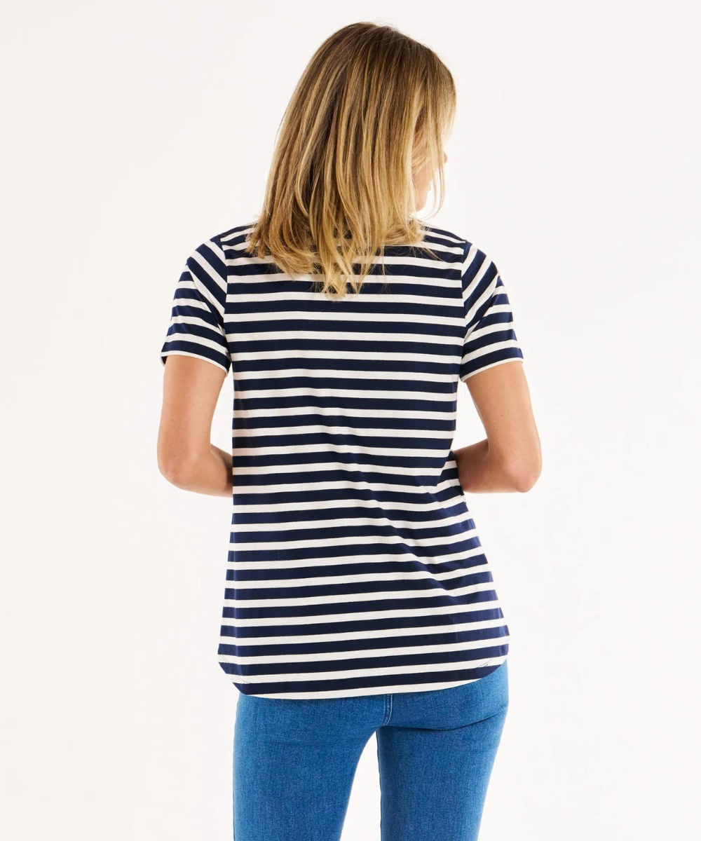 Betty Basics Luella Tee - Navy Stripe