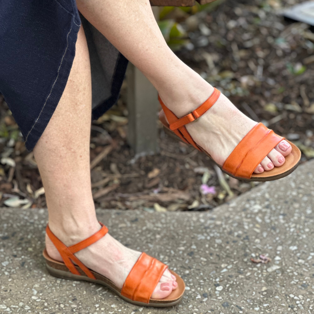 orange sandals