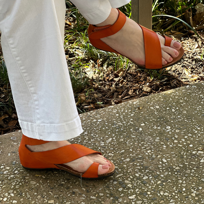 orange sandals