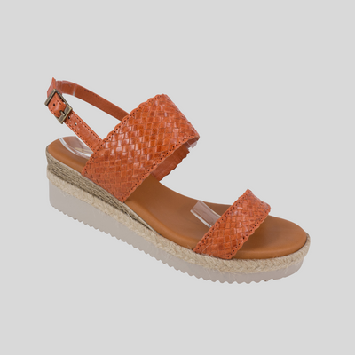 womens orange wedges by zeta shoes 