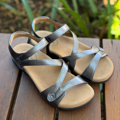 pewter adjustable sandals 