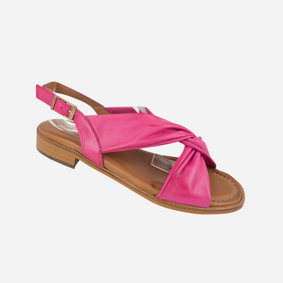 soft leather pink sandals