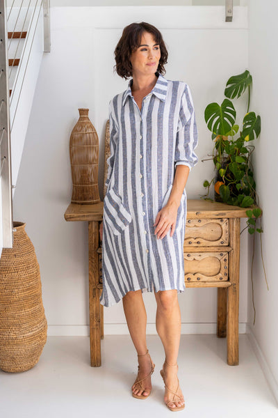 See saw SS468B Shirtmaker - Navy Stripe